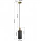 Light Prestige Lampa wisząca Tirana 1xE27 czarna LP-945/1P BK