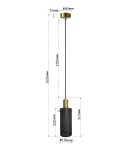 Single pendant lamps - Light Prestige Tirana pendant lamp 1xE27 black LP-945/1P BK - product 5