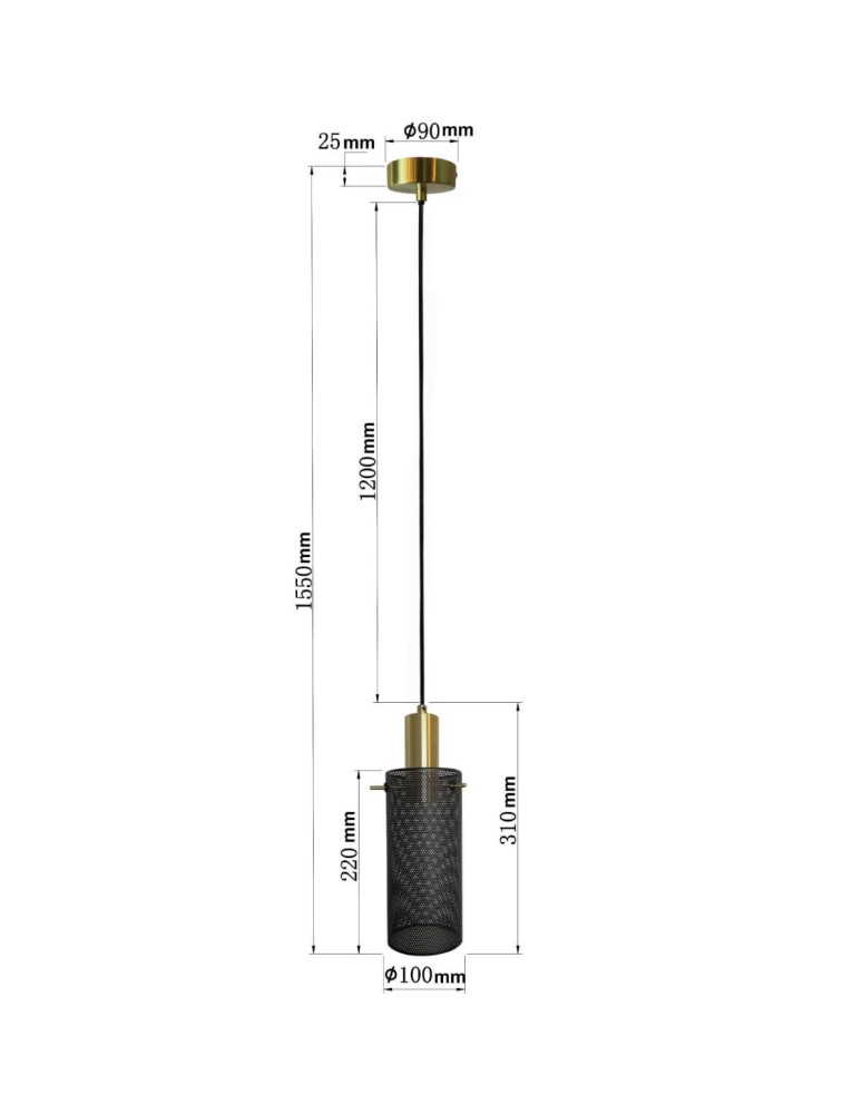 Single pendant lamps - Light Prestige Tirana pendant lamp 1xE27 black LP-945/1P BK - product kolory-swiatla.pl 5