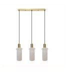 Pendant lamps on a strip - Light Prestige Tirana 3xE27 line white pendant lamp LP-945/3L WH - product 1