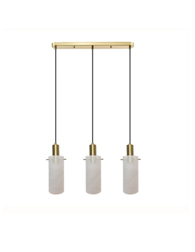 Pendant lamps on a strip - Light Prestige Tirana 3xE27 line white pendant lamp LP-945/3L WH - product kolory-swiatla.pl 1