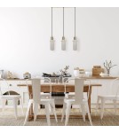 Pendant lamps on a strip - Light Prestige Tirana 3xE27 line white pendant lamp LP-945/3L WH - product 2