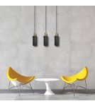 Pendant lamps on a strip - Light Prestige Tirana 3xE27 line black pendant lamp LP-945/3L BK - product 2