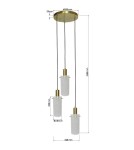 Triple pendant lamps - Light Prestige Tirana pendant lamp 3xE27 white LP-945/3P WH - product 7