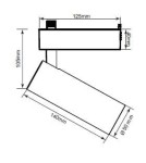 Lamps for 1 phase busbars - Light Prestige Aries spotlight S for 1F rail black LP-8636S BK 1xLED black - product 3