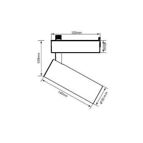 Light Prestige Aries reflektor S do szyny 1F czarny LP-8636S BK 1xLED czarny