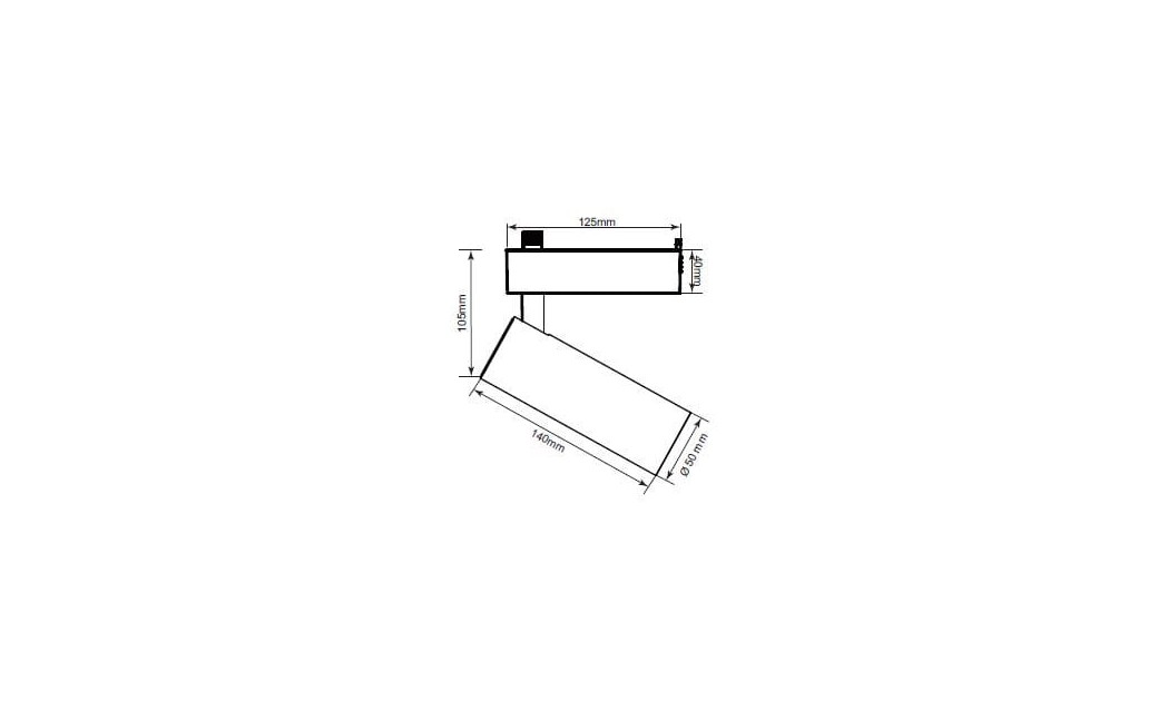 Light Prestige Aries reflektor S do szyny 1F czarny LP-8636S BK 1xLED czarny