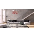 6 point chandelier - Light Prestige Como 6xE14 red pendant lamp LP-90103/6P RED - product 2