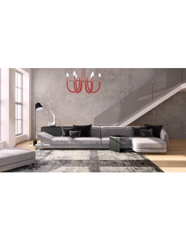 Light Prestige Lampa wisząca Como 6xE14 czerwona LP-90103/6P RED - produkt 2