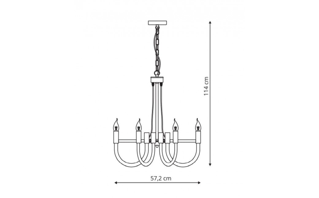 Light Prestige Lampa wisząca Como 6xE14 czerwona LP-90103/6P RED