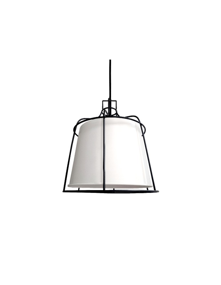 Pendant lamps - Light Prestige Dritto pendant small white E27 white LP-123/1P S WH - product kolory-swiatla.pl 1