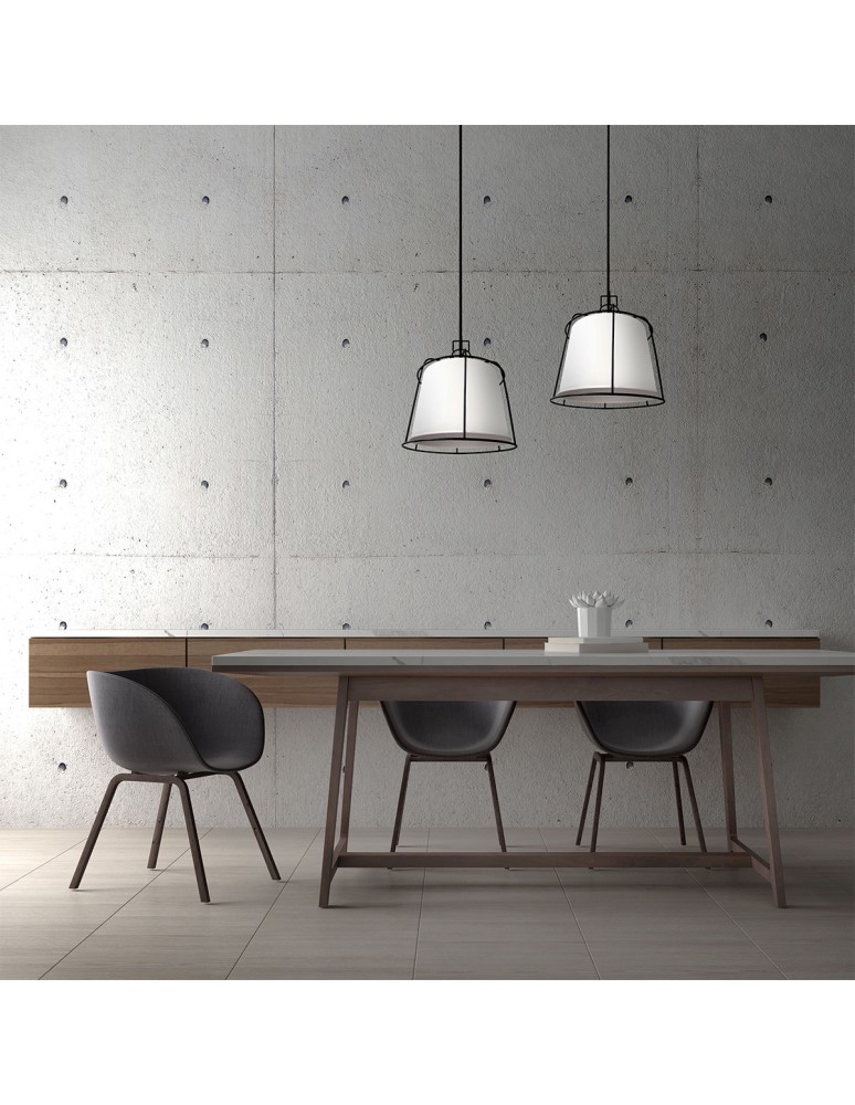 Pendant lamps - Light Prestige Dritto pendant small white E27 white LP-123/1P S WH - product kolory-swiatla.pl 2