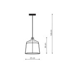 Pendant lamps - Light Prestige Dritto pendant small white E27 white LP-123/1P S WH - product 3