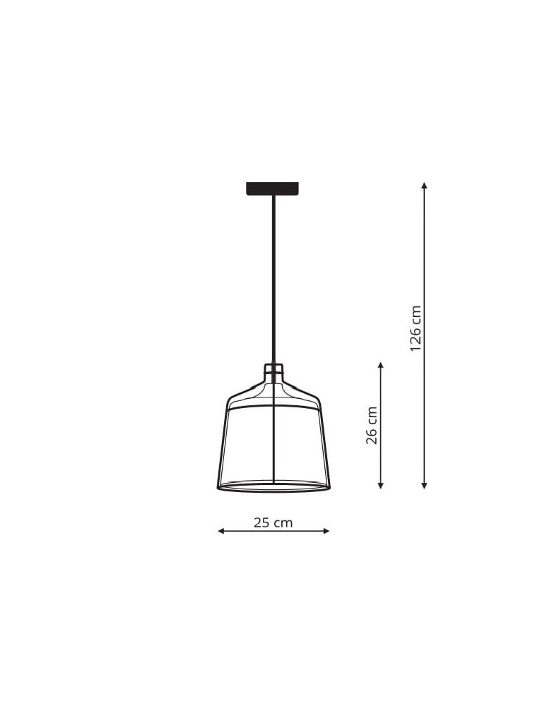 Pendant lamps - Light Prestige Dritto pendant small white E27 white LP-123/1P S WH - product kolory-swiatla.pl 3