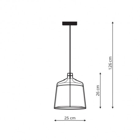 Light Prestige Dritto wisząca mała biała E27 biały LP-123/1P S WH