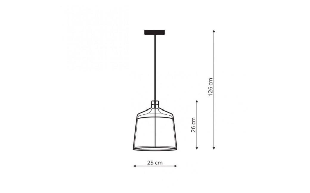 Light Prestige Dritto wisząca mała biała E27 biały LP-123/1P S WH