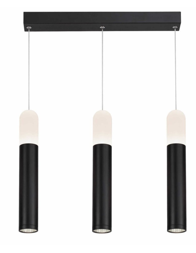 Pendant lamps - Light Prestige Fano 3 LED pendant black / white LP-8012/3P - product kolory-swiatla.pl 1