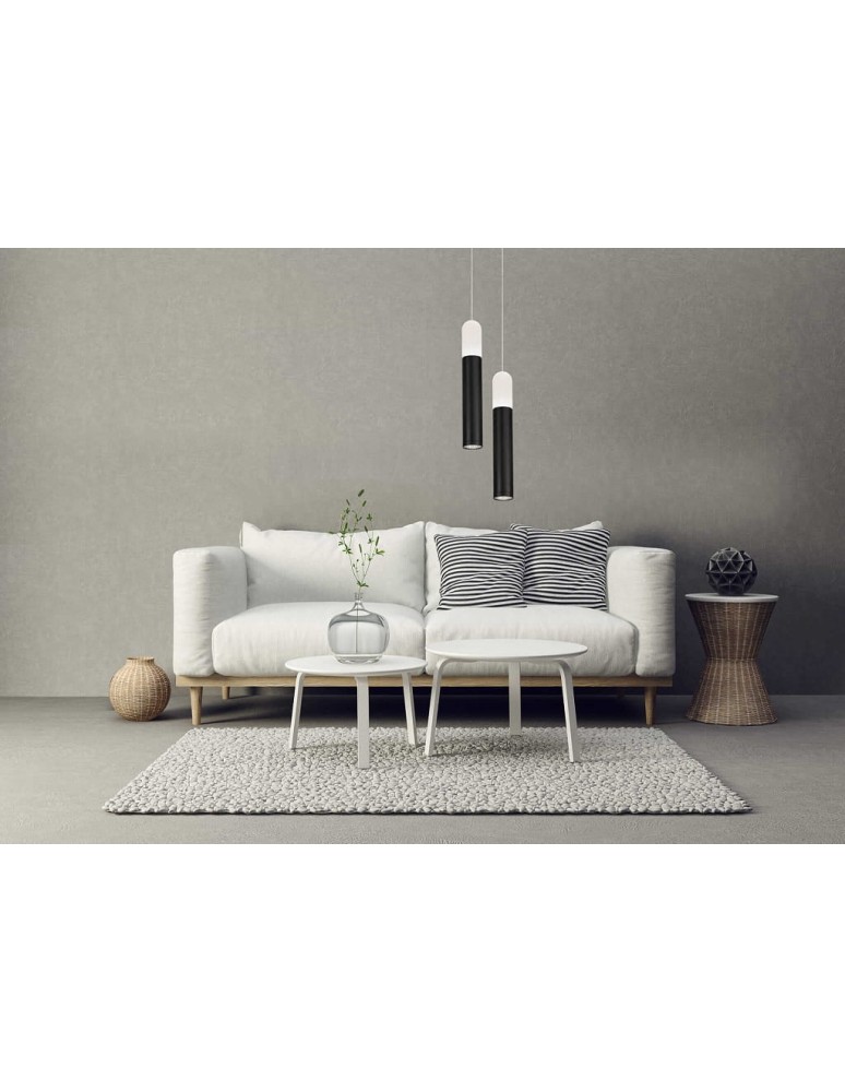 Pendant lamps - Light Prestige Fano 3 LED pendant black / white LP-8012/3P - product kolory-swiatla.pl 3