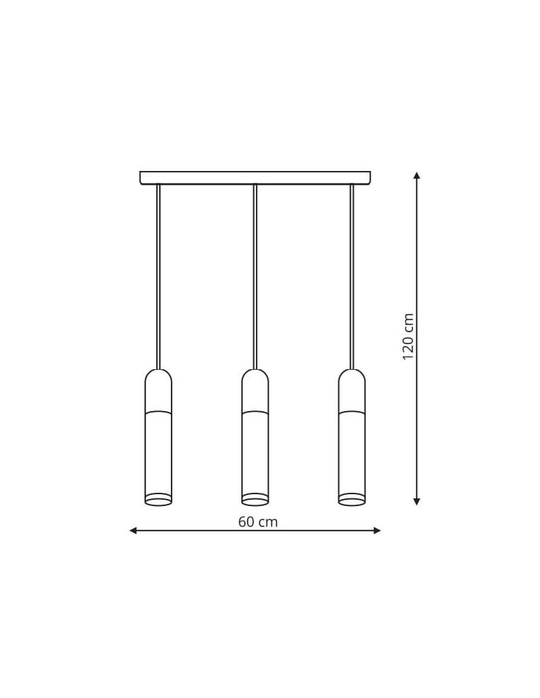 Pendant lamps - Light Prestige Fano 3 LED pendant black / white LP-8012/3P - product kolory-swiatla.pl 5