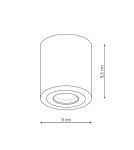 Ceiling luminaires for replaceable light source - Light Prestige Faro XL chrome GU10 chrome surface-mounted luminaire LP-1464/1SM XL CH - product 4
