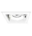 Square flush-mounted lamps - Light Prestige Merano 1xGU10 flush mount with frame LP-2790/1RS WH frame - product 1