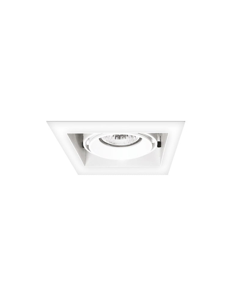 Square flush-mounted lamps - Light Prestige Merano 1xGU10 flush mount with frame LP-2790/1RS WH frame - product kolory-swiatla.pl 1