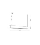 Pendant lamps over desk - Light Prestige Ibros large 24W CCT IP20 1xLED black LP-7001/1P 20 BK-93 24 CCT pendant lamp - product 4