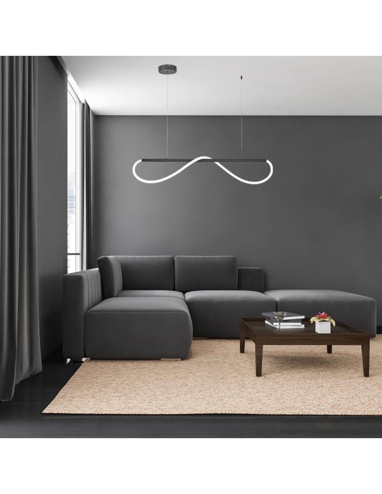 Pendant lamps over the island - Light Prestige Meleca M 1xLED LP-2345/1P M BK CCT pendant lamp - product kolory-swiatla.pl 3