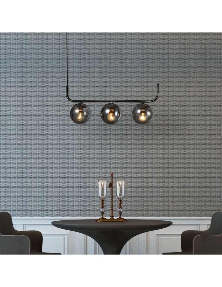 Pendant lamps spheres - Light Prestige Alisa pendant lamp graphite 3xE14 LP-005/3L graphite - product kolory-swiatla.pl 3