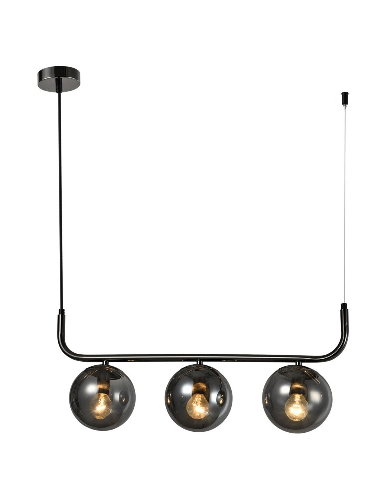 Pendant lamps spheres - Light Prestige Alisa pendant lamp graphite 3xE14 LP-005/3L graphite - product kolory-swiatla.pl 6