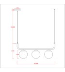 Pendant lamps spheres - Light Prestige Alisa pendant lamp graphite 3xE14 LP-005/3L graphite - product 10