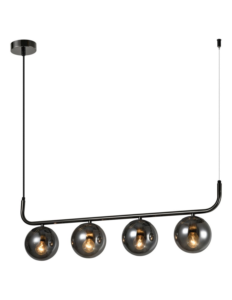 Pendant lamps spheres - Light Prestige Alisa Graphite 4xE14 LP-005/4L Graphite Pendant Lamp - product kolory-swiatla.pl 1
