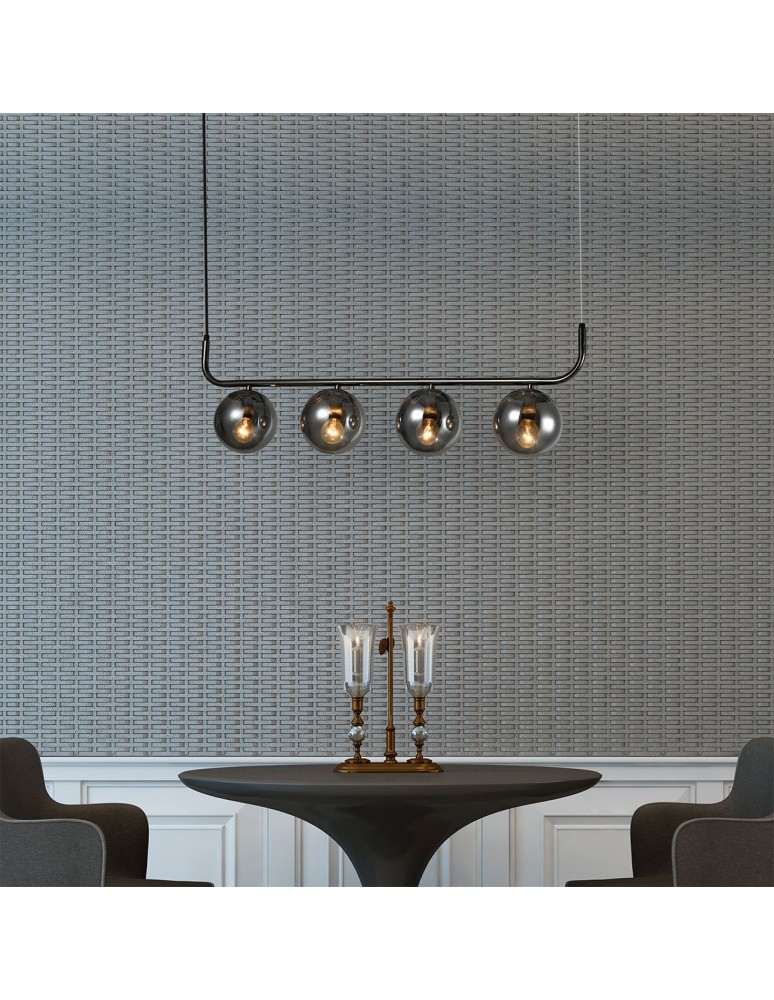 Pendant lamps spheres - Light Prestige Alisa Graphite 4xE14 LP-005/4L Graphite Pendant Lamp - product kolory-swiatla.pl 2