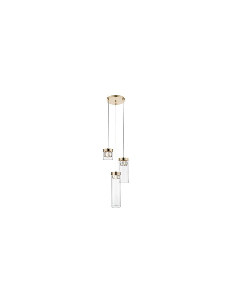 Triple pendant lamps - Zuma Line GEM 3xG9 Gold P0389-03D-F7AC Pendant. - product kolory-swiatla.pl 1