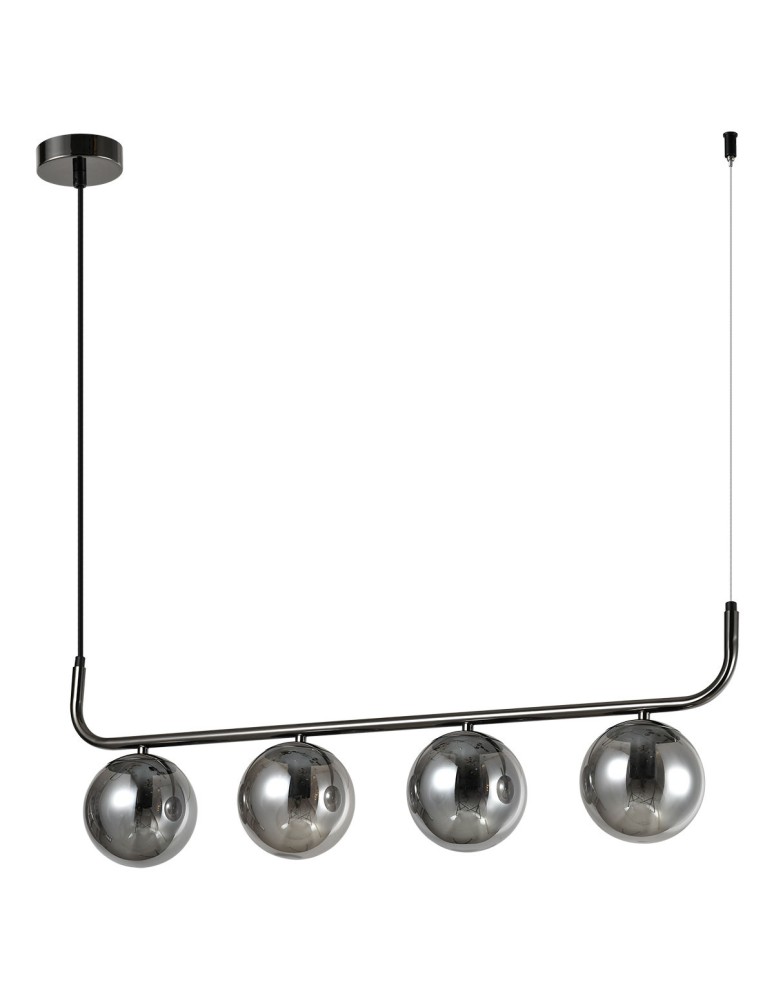 Pendant lamps spheres - Light Prestige Alisa Graphite 4xE14 LP-005/4L Graphite Pendant Lamp - product kolory-swiatla.pl 5