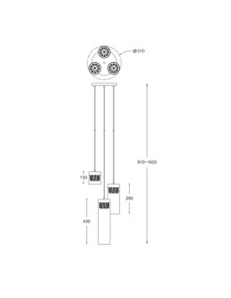 Zuma Line GEM 3xG9 Złoty P0389-03D-F7AC Wisząca - produkt 2