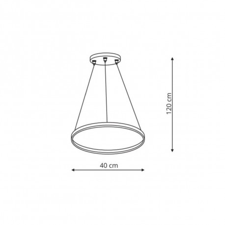 Light Prestige Lampa wisząca Ring mały CCT 1xLED czarny LP-909/1P S BK CCT