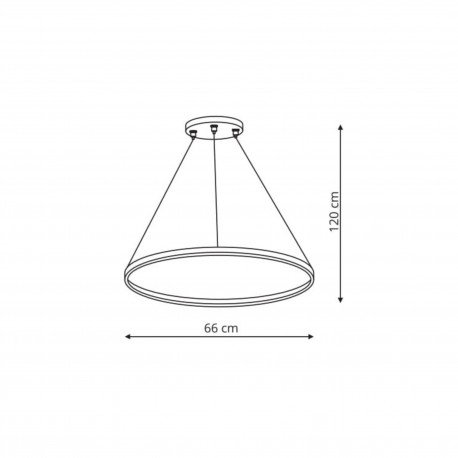 Light Prestige Lampa wisząca Ring średni CCT 1xLED czarny LP-909/1P M BK CCT