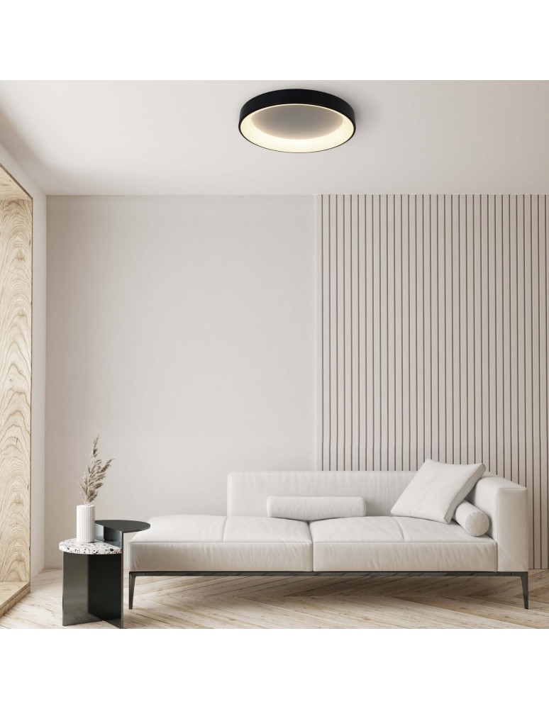 LED ceiling lamps - Light Prestige Plafond Georgia 1xLED black LP-049/1C BK CCT - product kolory-swiatla.pl 3
