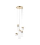 Glamour pendant lamps - Zuma Line GEM 5xG9 Gold 0389-05D-F7AC Pendant. - product 1