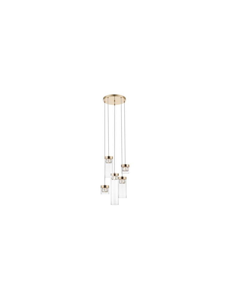 Glamour pendant lamps - Zuma Line GEM 5xG9 Gold 0389-05D-F7AC Pendant. - product kolory-swiatla.pl 1
