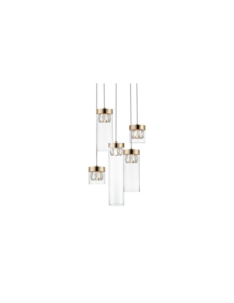 Glamour pendant lamps - Zuma Line GEM 5xG9 Gold 0389-05D-F7AC Pendant. - product kolory-swiatla.pl 2