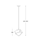 Pendant lamps - Zuma Line ROCK 1xE27 Chrome P0488-01A-F4AC Pendant. - product 4