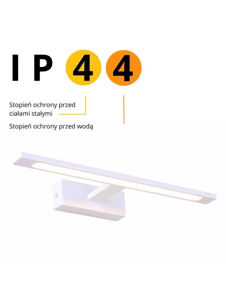 Bathroom wall lamps - Light Prestige Isla medium white wall lamp with IP44 4000K LED white GS-LWB-12W WH - product kolory-swiatla.pl 7