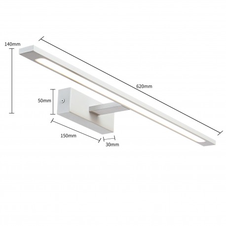 Light Prestige Isla kinkiet biały duży z IP44 4000K LED biały GS-LWB-20W WH