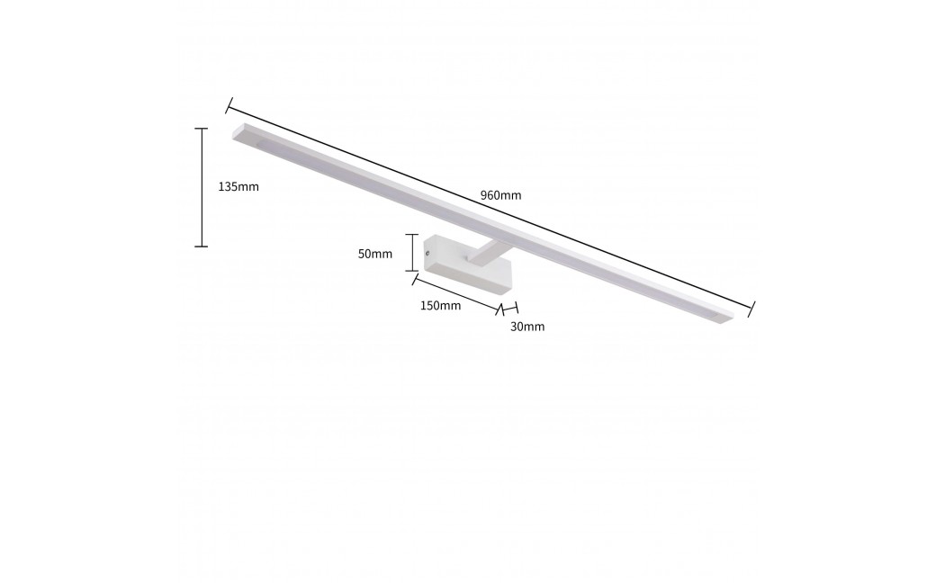 Light Prestige Kinkiet Isla XXL CCT 1xLED biały IP44 GS-LWB-32W WH CCT