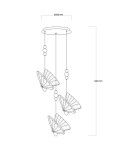 Designer pendant lamps - Light Prestige Mariposa 3xLED CCT pendant lamp LP-1715/3P - product 8