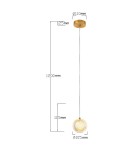 Pendant lamps spheres - Light Prestige Diamond 1 1xLED CCT gold pendant lamp LP-2202/1P GD - product 8