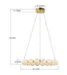 Pendant lamps spheres - Light Prestige Diamond 18 18xLED CCT gold pendant lamp LP-2202/18P GD. - product 7