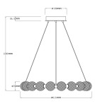 Pendant lamps spheres - Light Prestige Diamond 18 18xLED CCT gold pendant lamp LP-2202/18P GD. - product 8